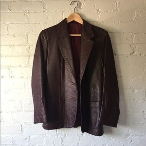 Moving Sale! Vintage Eggplant Angel Skin Leather Jacket by Grais